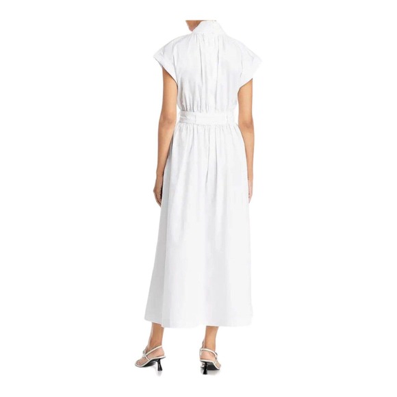 Derek Lam 10 Crosby Celeste Wrap Effect Cutout Poplin Maxi White Size 6 New - Picture 3 of 11